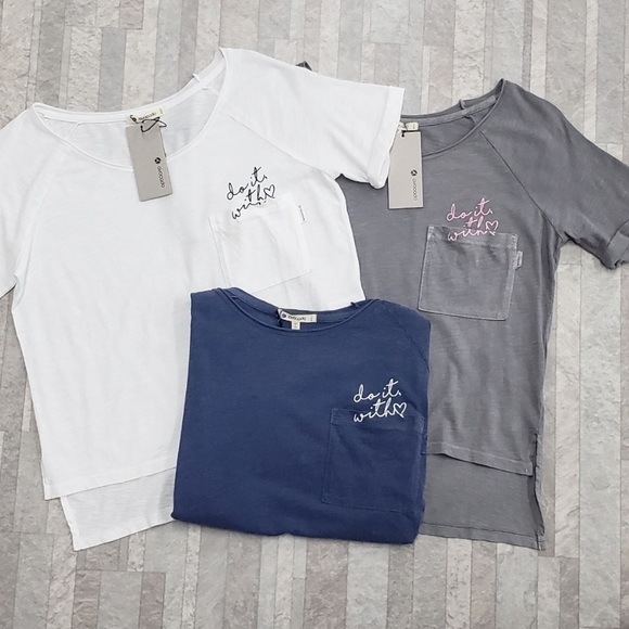 avocado Tops - Avocado Activewear “do it with love” white t-shirt